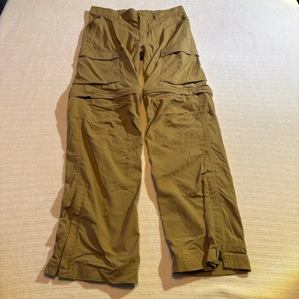REI Co-op Sahara Convertible Pants Lot 2 Girls Kids Large 14-16 Gray Tan Hiking